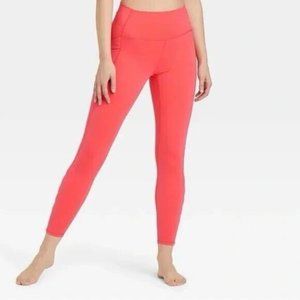 All in Motion Women’s High Rise Keyhole 7/8 Leggings Size Small Coral NWT
